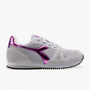 Diadora Simple Run Gyerek Rövidszárú Tornacipő Szürke | WHYNBSM-72